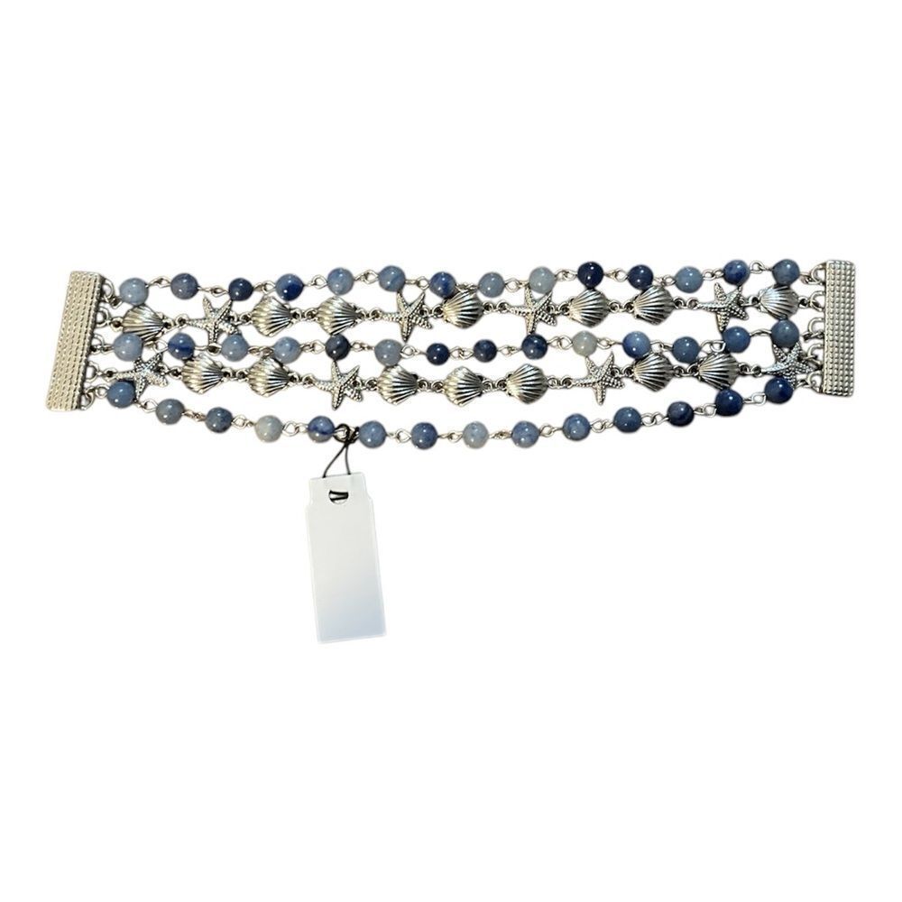 Thalia Sodi beaded seashell magnetic bracelet NWT